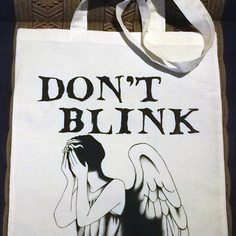 Shopping bag "don't blink" in cotone 
