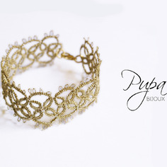 Bracciale gioiello - chiacchierino filo dorato 