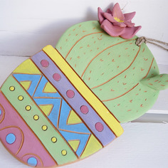 Pianta grassa fiorita terracotta 