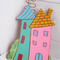 Profilo due casine terracotta e rame 