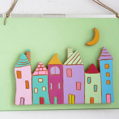 Tela scorcio terracotta e luna multicolor 