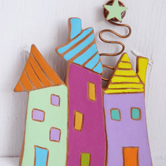 Tris casine terracotta e rame multicolor 