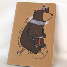 Made to order  quaderno moleskine illustrato circus bear 