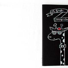 "mr giraffe wearing a bowler hat" quaderno illustrato con giraffa hipster 