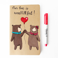 Made to order "our love is wonbearful" quaderno moleskine illustrato 