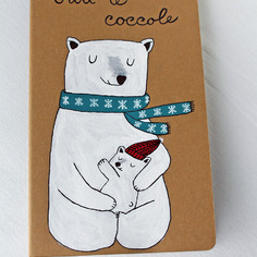 "viva le coccole" quaderno illustrato made to order 