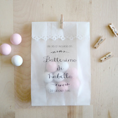 Kit 10 sacchetti per confettata personalizzati - carta pergamino 