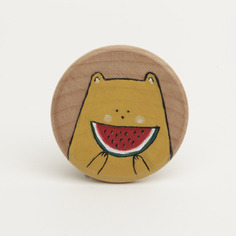 Spilla smile anguria - illustrated wooden brooch