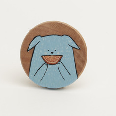 Spilla smile arancia - illustrated wooden brooch
