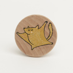 Spilla volare - illustrated wooden brooch