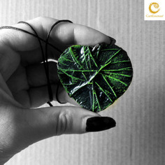 Ciondolo in papier maché "big heart cartessenza" - verde