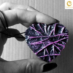 Ciondolo in papier maché "big heart cartessenza" - rosa