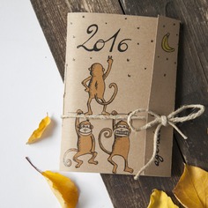 L'agenda delle 12 scimmie: agenda 2016 illustrata con calendario e planner giornalierio 