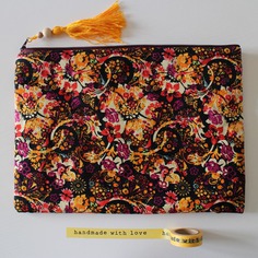 Borsa  in stoffa con fantasia floreale 