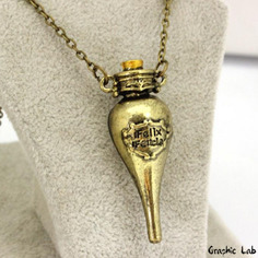 Collana ampolla felix felicis in oro harry potter 
