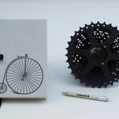 Bike - manual handmade pocket notebook 