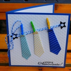 Carte anniversaire cravate pour homme 