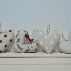 Decorazioni cuore in tessuto il camiciaio settimanale 