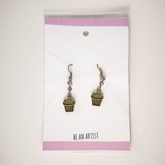 Orecchini cupcake in bronzo fatti a mano be an artist 