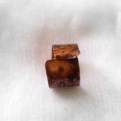 Anello a fascia, in rame ossidato 