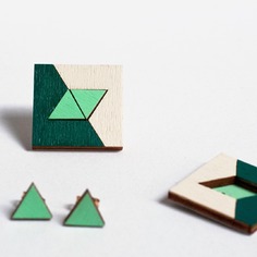Li.lo triangles - orecchini in legno designed by pithy 