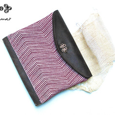 Porta agenda a5 in cuoio, tessuto e similoro 