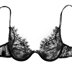 Reggiseno in pizzo francese nero non imbottito 