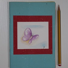 Quadernetto con soggetto farfalla viola 