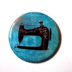 Calamita illustrata. macchina da cucire! 