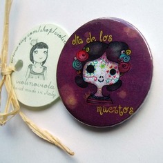 Calamita illustrata. sugar skull calavera de el dia de los muertos 