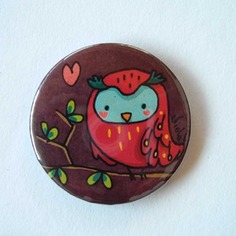 Maxi calamita illustrata. gufo 