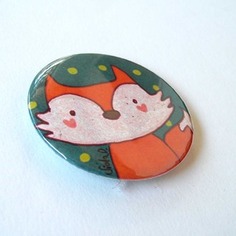 Maxi calamita illustrata. volpe arancione 