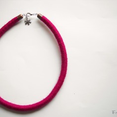 Collana semirigida in lana - vinaccia - millegiri basic inverno 2015/2016 by fridawer 
