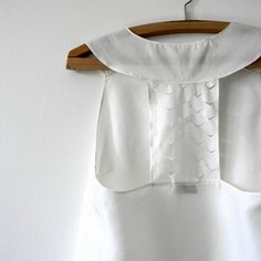 Canotta flakes- seta lavata e tessuto tecnico,