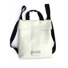 35%off toppurinn zaino unisex in pelle bianca e nera 