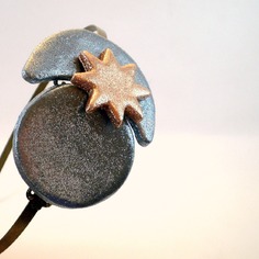 Cerchietto per capelli glitter sole luna stella 