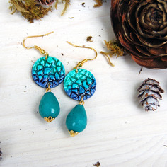 Orecchini con texture mosaico 