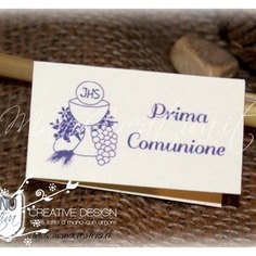 Bigliettini bomboniera comunione / cresima 061 - 20 pezzi 