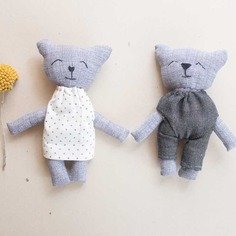 Pupazzo - coppia di gattini 100% handmade 