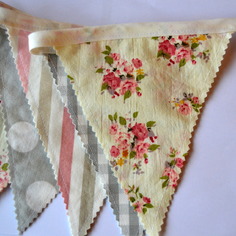 Bunting flags bandierine in stoffa decorazione double face 