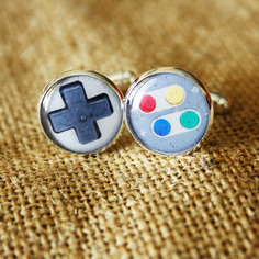 Gemelli per camicia {cufflinks} *joystick super nintendo* 