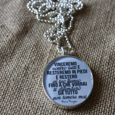 Collana con cammeo in resina *guerriero* marco mengoni 