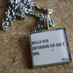 Collana con cammeo in resina *solo uno, solo io* -nesli 