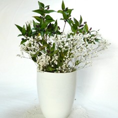 Vaso bianco in ceramica per fiori 