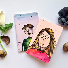 Moleskine cahier dipinto a mano. nuova collezione: set 10