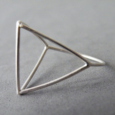 Anello architettonico argento 925 gioielli moderni minimali geometrici by steamylab  ask a question 