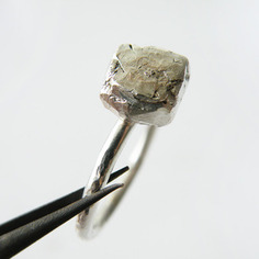 Anello pepita argento 925 organico anello argento impilabile 