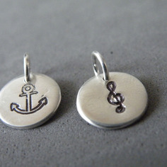 Pendente argento 925 pendente ancora pendente chiave di violino pendenti stampati a mano by steamylab 