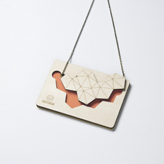 Collana facets 003 lasercut &amp; handmade 