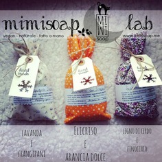 Sacchettini profumati con spugna di sapone naturale 